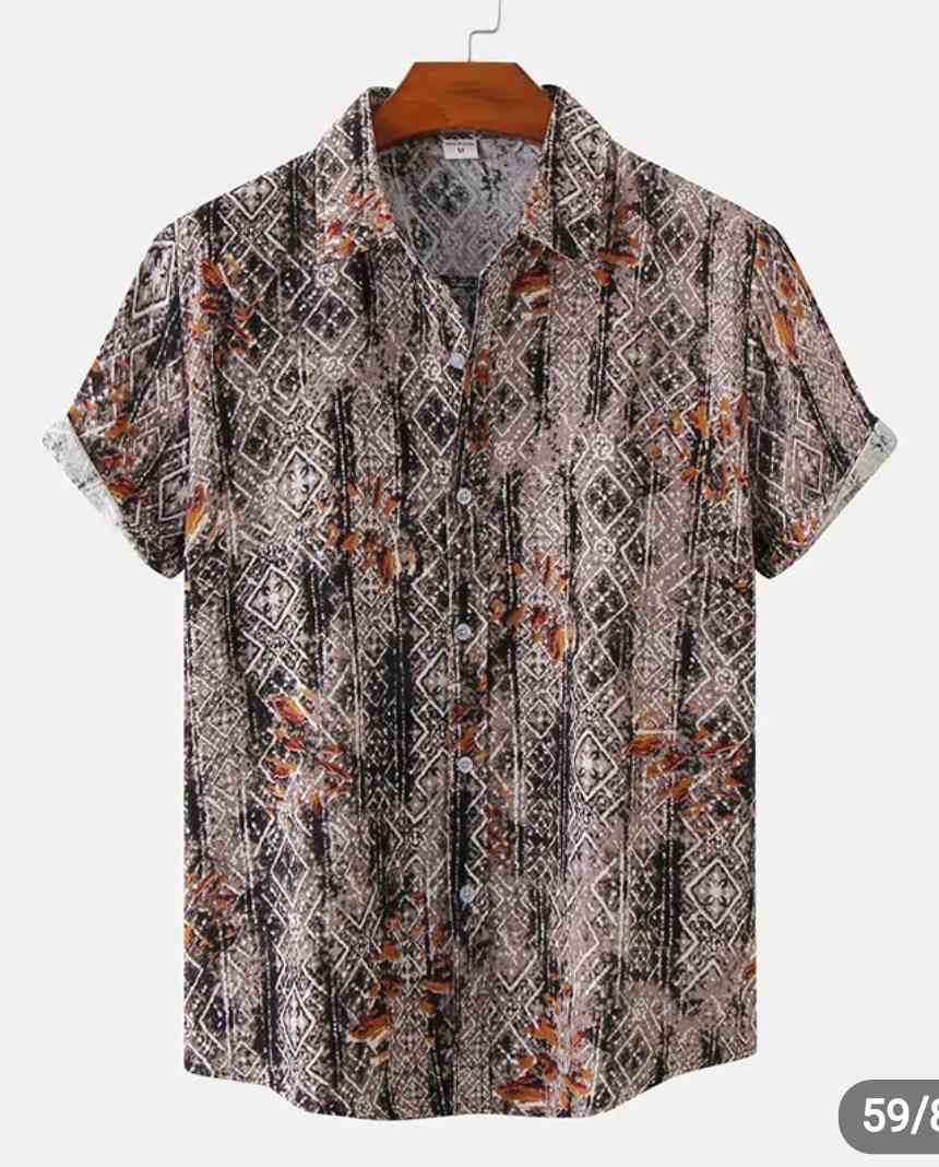 Casual floral short sleeve shirt - button up shirt